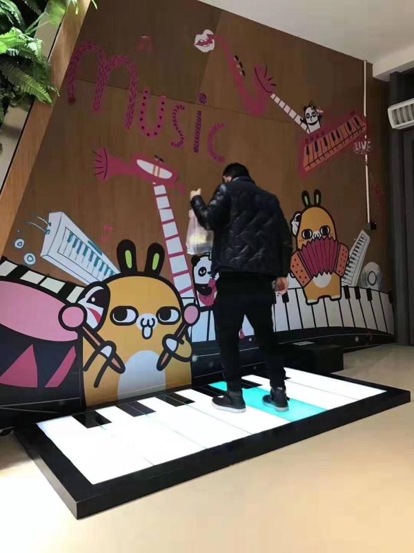 地鋼琴互動投影