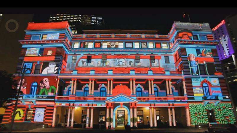 外圍建筑投影